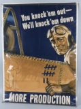 WWII U.S. POSTER YOU KNOCK 'EM OUT - 1942