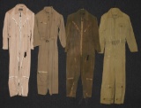 WWII U.S. ARMY AIR FORCE FLYING SUIT LOT - 4 SUITS