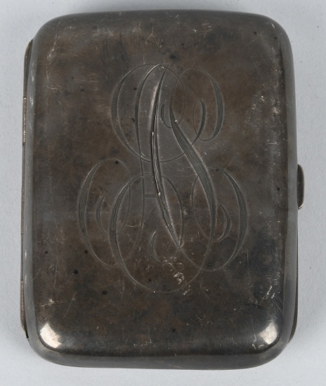 19th CENT. HENRY WILKINSON SILVER CIGARETTE CASE