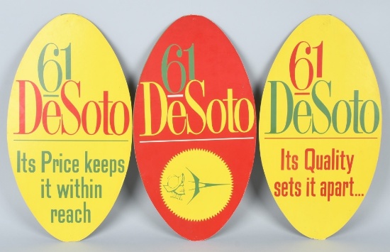 3- 1961 DESOTO CARDBOARD DEALERSHIP SIGNS