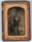 INDIAN WARS 1/8TH TINTYPE SOLDIER ARMED W/ RIFLE