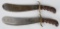 WWI M 1904 HOSPITAL CORPSMAN BOLO KNIFE LOT (2)