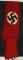 WWII NAZI GERMAN BANNER WITH ANGLED SIDE