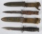 WWII U.S. M 3 FIGHING KNIFE LOT