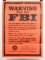 WWII U.S. POSTER- WARNING FROM THE F.B.I. 1943