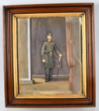 CIVIL WAR IDED PAINTING OF A U.S. NAVAL OFFICER