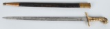 19th CENT. GERMAN LION HEAD ARTILLERY SHORT SWORD