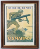 WWI U.S. MARINE CORPS USMC RECRUITING POSTER