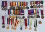 WWI - WWII BRITISH MINIATURE MEDAL BARS & MEDALS