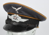WWII NAZI GERMAN LUFTWAFFE EM VISOR CAP