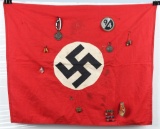 WWII NAZI GERMAN FLAG CAPTURED BY 94TH DIVISION GI
