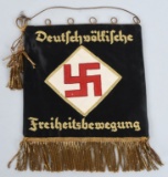 WWII NAZI GERMAN DVFB TABLE FLAG C1920S