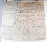 WWII LUFTWAFFE PILOT MAP BORDEAUX LIMOGES FRANCE