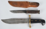 WWII USMC V-44 CASE KNIFE & WESTERN FIGHTING KNIFE