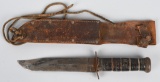 WWII IDED USMC MARINE CORPS KA-BAR KNIFE & SHEATH