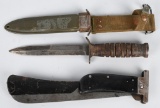 WWII M3 FIGHTING KNIFE &AAF FOLDING SURVIVAL KNIFE