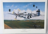 WWII AVIATION PRINT SIGNED ACE DON JAMES GOODSON