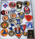 WWII US PATCH LOT AIRBORNE CAVALRY MP THEATER MADE