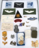 KOREAN WAR IDED GROUP PATCHES AF POICE BADGE ETC
