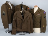 WWII U.S. ARMY EUROPEAN THEATER UNIFROM LOT (4)