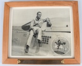 WWII VINTAGE AUTOGRAPH PHOTO OF ACE WALKER MAHURIN
