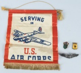 WWII U.S. ARMY AIR FORCE AAC GROUP WINGS, DIS FLAG