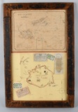 WWII US FIJI ISLAND SOLDIER ART MAPS SHORT SNORTER