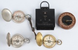 WWII U.S. ARMY & ENGINEER & BRITISH COMPASS LOT (5