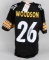 Rod Woodson Steeler signed black jersey JSA