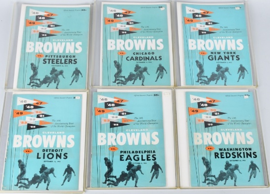 55 Cleveland Browns Complete set of home programs