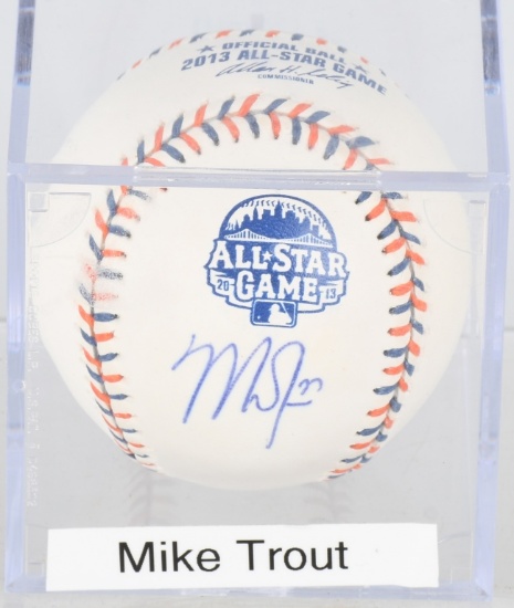 MIKE TROUT SIGNED ALL-STAR BASEBALL w/ CERT