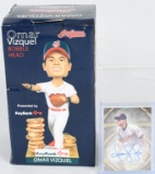 Omar Vizquel bobble head & signed Card