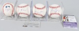 Group of 4 MLB signed baseballs