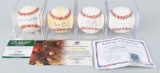 4 MLB signed baseballs