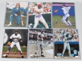 6- Baseball signed color photos w/ certs