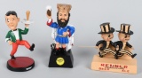 Beer Bobble heads, Leisy's, Bucky, & Renner Beer