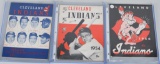 Cleveland Indians 1954, 55, 56 programs & reviews