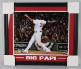 David Ortiz signed 16X20 action photo framed