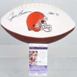 Jim Brown full-size white signed football JSA