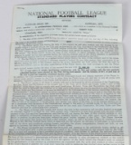 NFL signed 1957 Cleveland Browns player contract