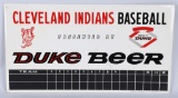 DUKE BEER CLEVELAND INDIANS TIN SCOREBOARD SIGN