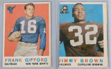 1959 TOPPS JIMMY BROWN & FRANK GIFFORD