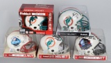 Miami Dolphin mini-helmets: Shula, Griese, Long