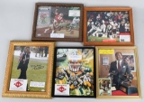 5- FOOTBALL SIGNED ACTION PHOTOS