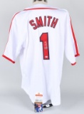 OZZIE SMITH SIGNED CARDINALS JERSEY w/ CERT