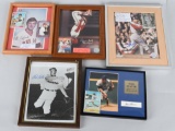 5- BASEBALL SIGNED FRAMED PHOTOS