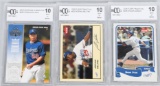 3- GRADED 10 BASEBALL CARDS