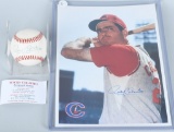 Rocky Colavito Indians signed Ball & Action Photo