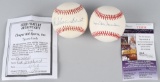 Duke Snider & Red Schoendiest signed baseballs