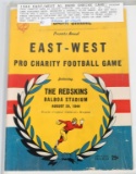 1944 East/West vs Redskin football signed Program